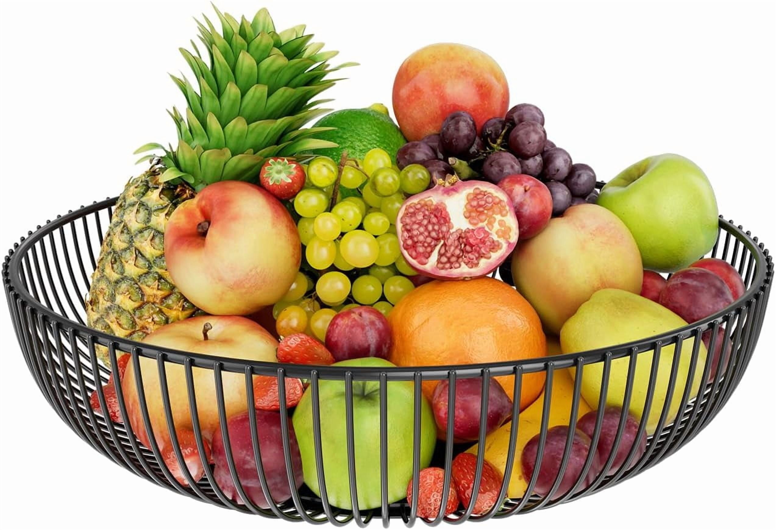 ZHUYING Wire Basket Modern Fruit Bowl Fruit Basket for Kitchen Home Table Decor