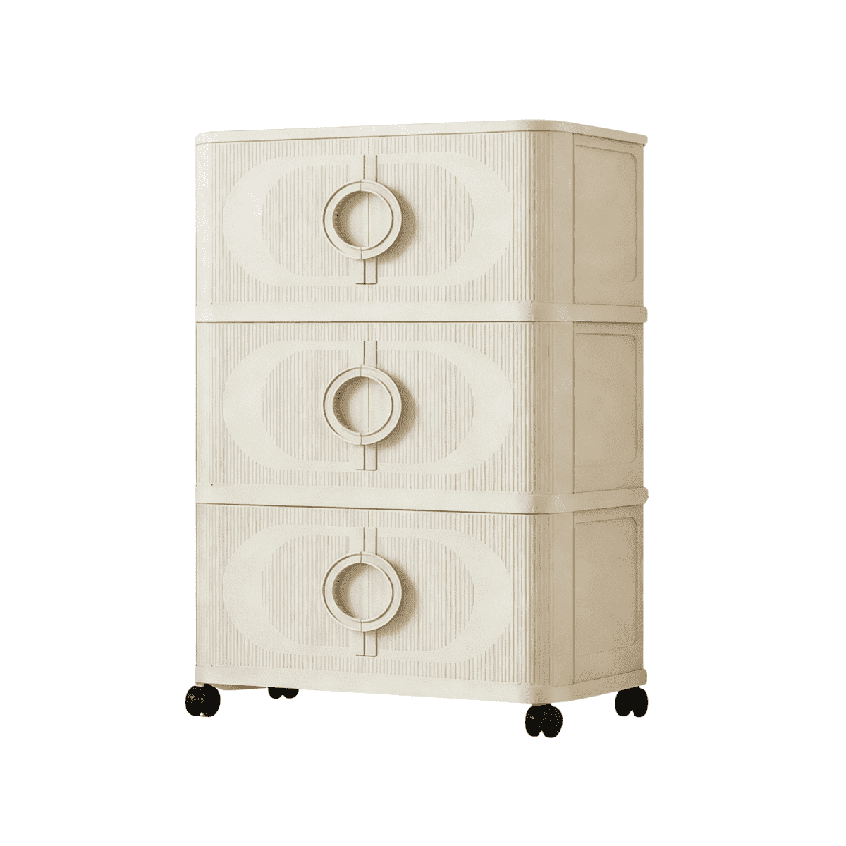 SpaceMuse 115Qt Stackable Storage Bins with 3-Layer Foldable Drawers ...
