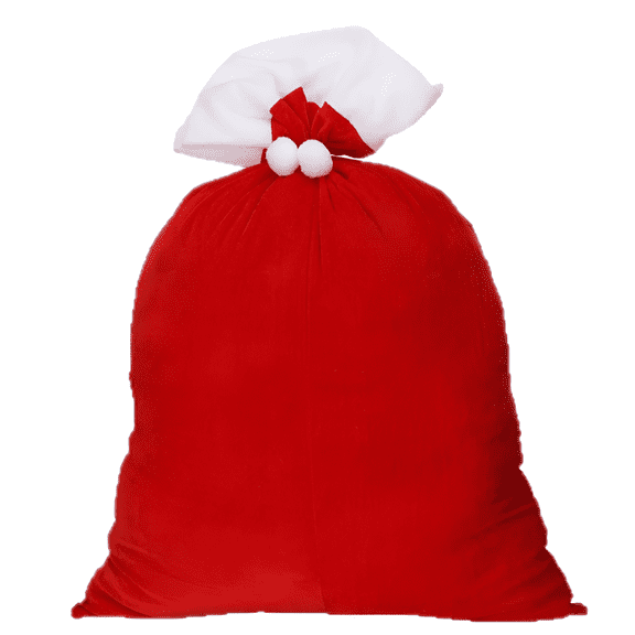 ZHUYZ Christmas Large Gift Bags 27.6" x 39.4" with Cord Drawstring, Red Santa Sack for Indoor Xmas Give Decoration, Large Velvet Santa Claus Bag Costume for present Décor, Giant Presents Gifts Wrap