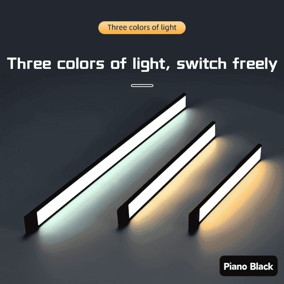 SpaceMuse 7.8” Under Cabinet Lighting, Remote Control Motion Sensor Light with 3 Color Modes,Rechargeable Magnetic Under Counter Lights, Black