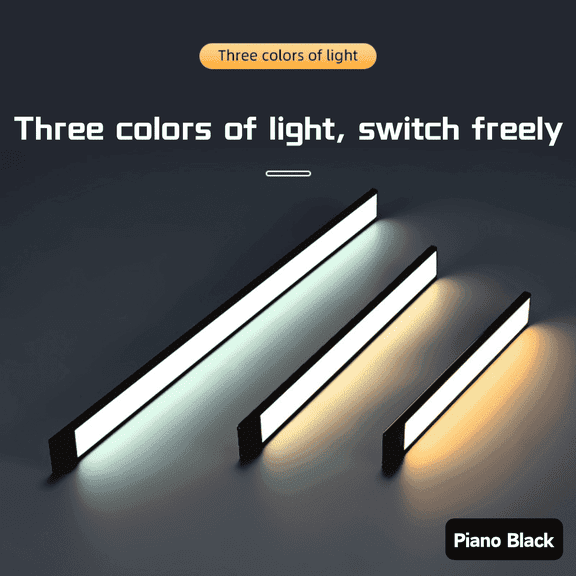 SpaceMuse LED Under Cabinet Lighting, Remote Control Motion Sensor Light Indoor, 3 Color Temperatures & Dimmable,Rechargeable Magnetic Under Counter Lights for Kitchen, Bedroom, Stairs Black