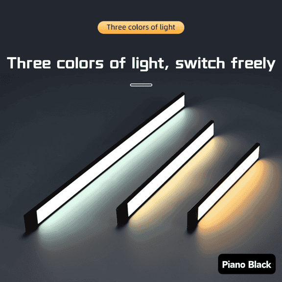 ZHUYZ LED Under Cabinet Lighting, Remote Control Motion Sensor Light Indoor, 3 Color Temperatures & Dimmable,Rechargeable Magnetic Under Counter Lights for Kitchen, Bedroom, Stairs Black