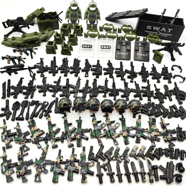 ZHX Military Minifigure Accessories, Camouflage Kits, Army Brick