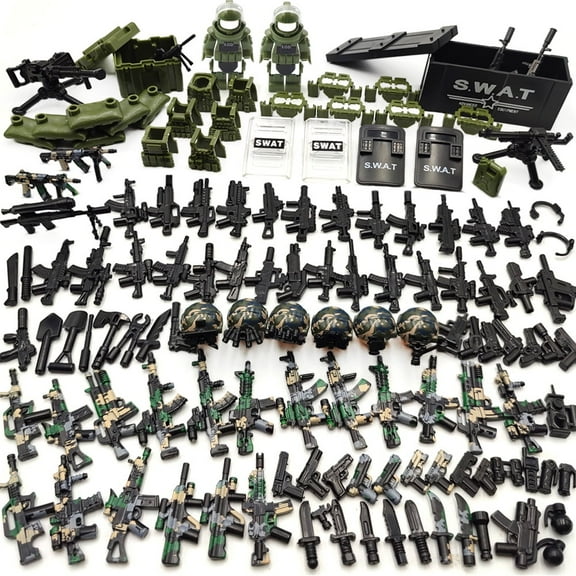 ZHX Military Building Block Toys Camouflage Kits Battle Accessories for Minifigure Brick Compatible with Major Brand