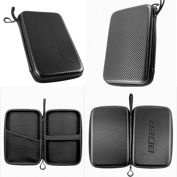 ZHXXCUM Black Table Tennis Racket Bag Square Bag Large Capacity Compartment Table Tennis Racket Eva Carbon Fiber Pattern Hard Shell Table Tennis Bag