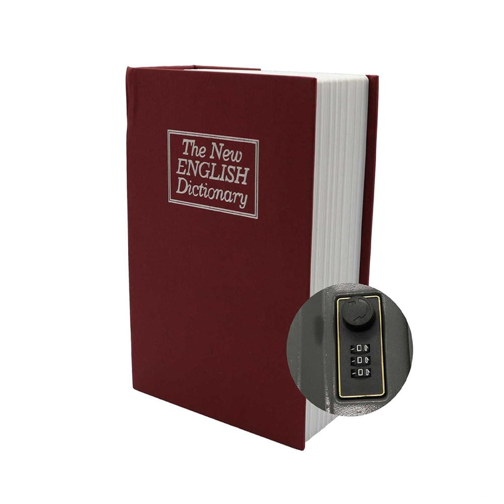 ZHXXCUM Diversion Book Safe with Combination Lock, Secret Hidden Metal