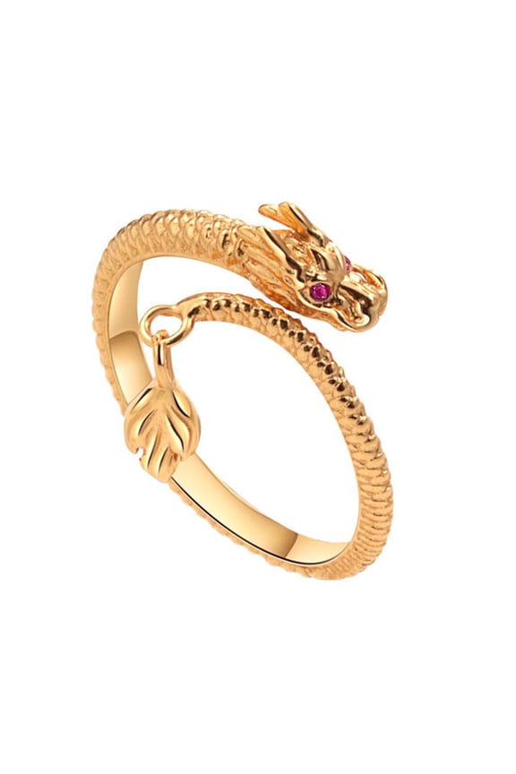 Dragons Tail Qiankun Lucky RingsAdjustable Wrap DragonRingsDragonTail