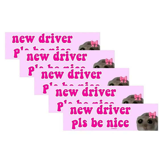 ZHXXCUM Nice Driver Car Sticker, New Driver Please Pay Attention to Manners, Stickers for Learning to Drive, Funny New Driver Car Stickers, Essential Signs for Learning to Drive