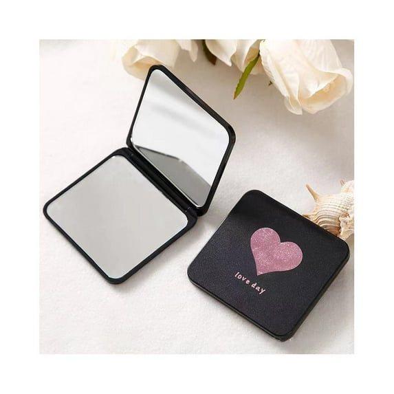 ZHXXCUM Pocket/Purse Mirror, 1X/3X Magnification LED Small Compact Travel Makeup Mirror with Light, 2-Sided, Portable, Folding, Handheld for Gift
