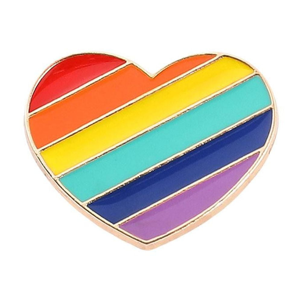 ZHXXCUM Progress Pride Flag Lapel Pin Rainbow Brooch Pins Ally Badge ...