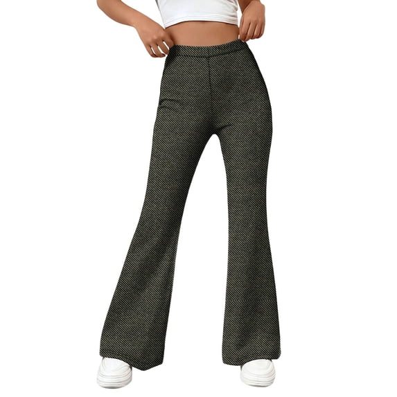 ZHYou Bell Bottom Jeans for Women High Waisted Stretchy Pull On Flare Jeans Wide Leg Leggings Tummy Control Flare Pants,Yellow,Size S
