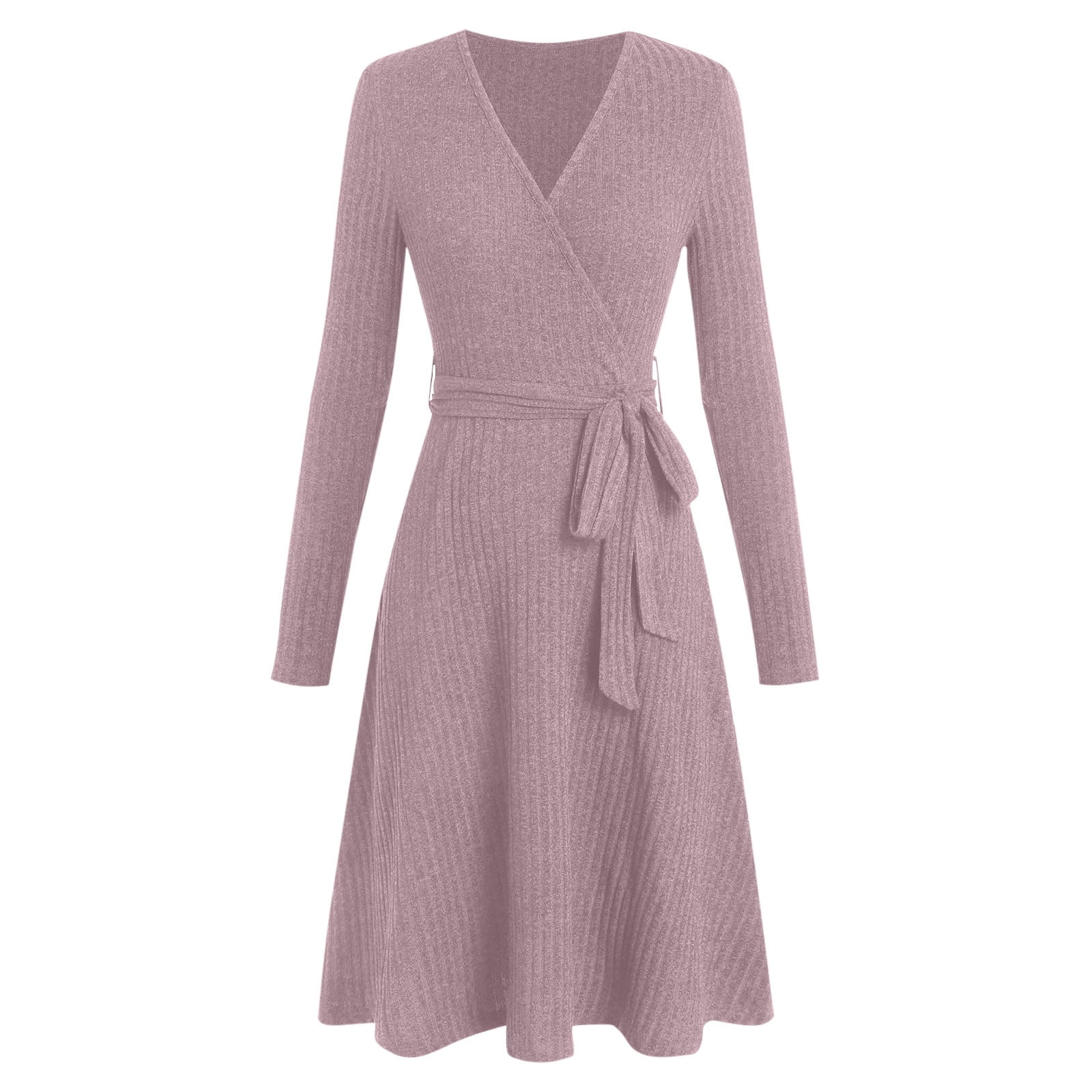 rib knit wrap dress MILAN rib knit dress in Mauve Berry Elegantees