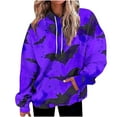 thumbnail image 1 of ZHYou Hoodie Halloween Sweatshirts For Women Halloween Scary Printed Drawstring Loose Fit Long Sleeve Hoodie Sweatshirts, 1 of 6