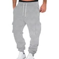 thumbnail image 1 of ZHYou Men's Jogger Pants Fashionable Drawstring Thick Men's Loose Warm Sweatpants, 1 of 5