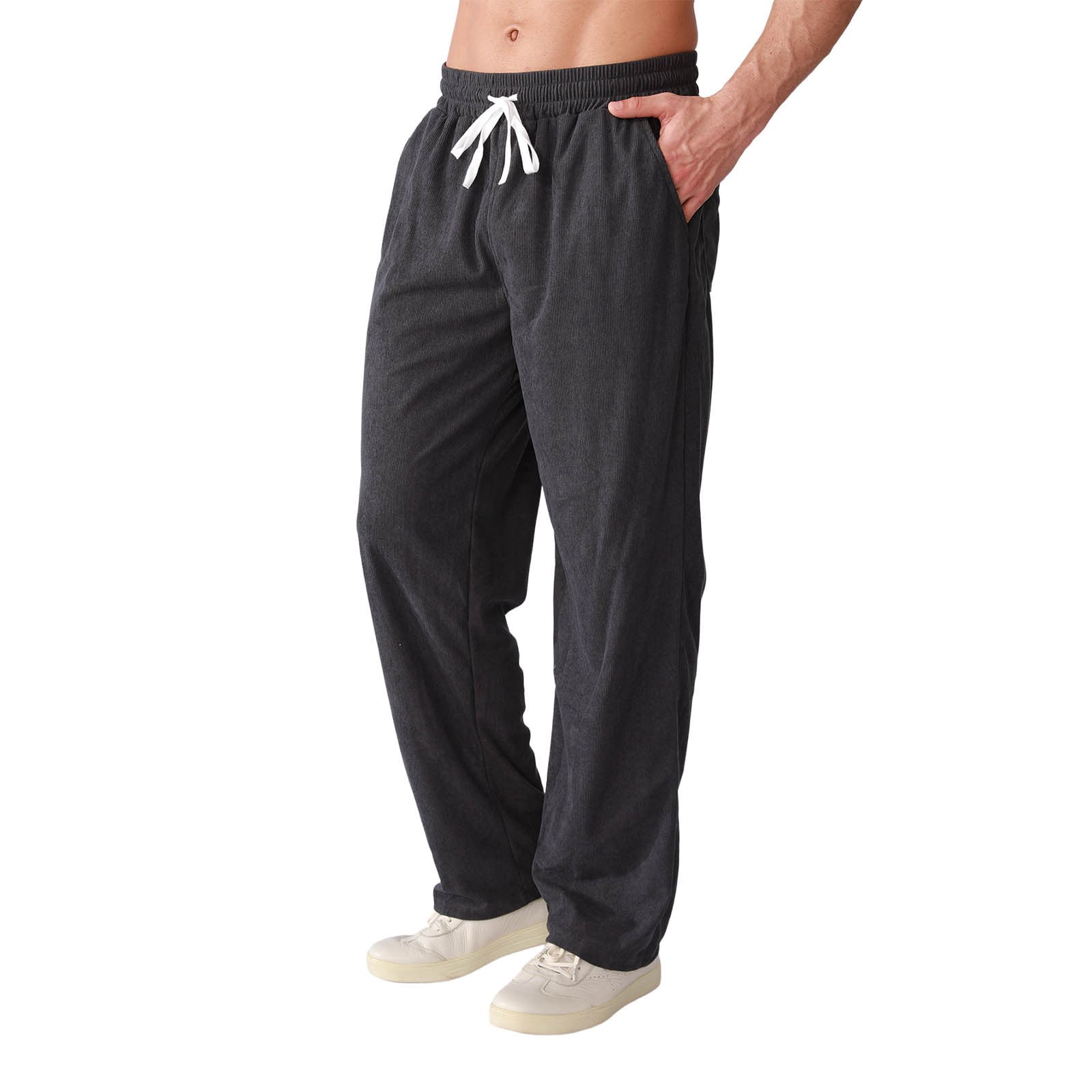 SEVEGO Men's Casual Linen Pants - Elastic Drawstring Waist, Straight Leg, 30/32/34/36 Inch Inseam, Loose Fit For Summer