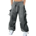 thumbnail image 1 of ZHYou Mens Cargo Pants Plus Size Casual Loose High Waist Wide Length Pants, 1 of 5