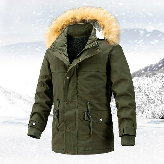 ZHYou Mens Winter JacketWinter Jacket with Hood Water Repellent Windproof Thicken Parka Winter Coat