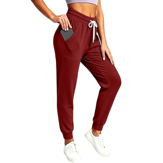 ZHYou No Boundarie Women's Drawstring Jogger Sweatpants with Large Patch Pockets Stretch Casual Athletic Track Pants,Gray,Size XL