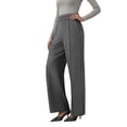 thumbnail image 1 of ZHYou No Boundarie Women's Wide Leg Dress Pants High Waisted Pleated Tailored Fit Business Casual Work Trousers Dark Gray Size XL, 1 of 8
