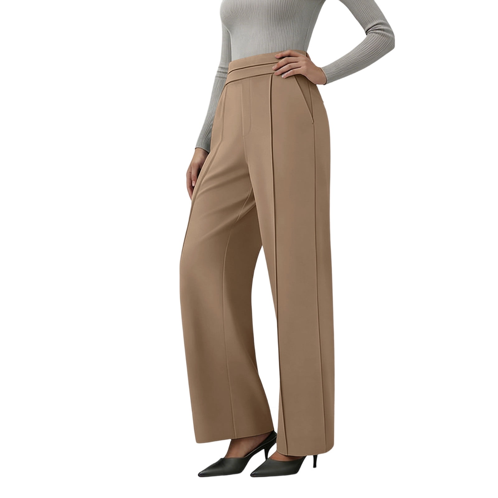 ZHYou No Boundarie Women's Wide Leg Dress Pants High Waisted
