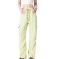 thumbnail image 1 of ZHYou Cargo Jogger Pants for Women,Oversized Fit,Elastic Waist,Streetwear Sweatpants with Multiple Pockets,Mint Green,Size 2XL, 1 of 7