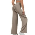 thumbnail image 1 of ZHYou Flare Leggings for Women,High Waist,Stretchy,Wide Leg Yoga Pants,Comfortable Active Trousers,Beige,Size XL, 1 of 8