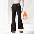 thumbnail image 1 of ZHYou Fleece Legginggs for Women,Thick Warm Soft Printed Bootcut Flare Yoga Pants,Black,Size XL, 1 of 8