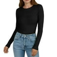 thumbnail image 1 of ZHYou Women Slim Fit Leaf Pattern Knit Tops,Long Sleeve,Round Neck Stretchy Soft Fashion Sweaters,Black,Size XL, 1 of 8