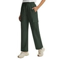thumbnail image 1 of ZHYou Womens Drawstring Cargo Pants,Elastic Waist,Straight Leg,Workwear Trousers,Multiple Pockets,Utility Pants,Army Green,Size L, 1 of 9
