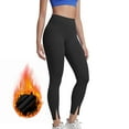 thumbnail image 1 of ZHYou Womens Leggings,Thermal Fleece Lined,Ankle Slit,Stretchy High Waisted Athletic Yoga Pants,Black,Size M, 1 of 9