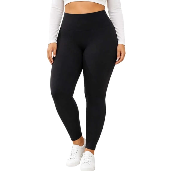 ZHYou Plus Size Womens High Waist Leggings Tummy Control Butt Lift Soft Stretchy Workout Tight Yoga Pants