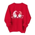 thumbnail image 1 of ZHYou Valentine Womens Tops Long Sleeve Valentine Day Printed Crewneck Loose Fit Casual Soft Fall Winter Sweatshirts,Red,Size S, 1 of 6