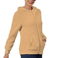 thumbnail image 1 of ZHYou Women's Coats Hoodie Coat Fall Winter Berber Fleece Granular Velvet Long Sleeve Woman's Coat, 1 of 3