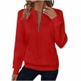 thumbnail image 1 of ZHYou Women's Textured Zip-Front Cable Knit Sweaters Half Zip Pullover with Ribbed Hem, Warm Oversized Winter Top,Sizes:S,M,L,XL,2XL,3XL, 1 of 8