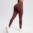 thumbnail image 1 of ZHYou Womens Legging PantsSolid Color Elastic Waist Yoga Pants Leggings Leisure Sports Fitness Yoga Pants, 1 of 6