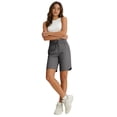 thumbnail image 1 of ZHYou Womens Plus Size Shorts Casual Stretch Drawstring Loose Tummy Control Comfy Yoga Shorts,Dark Gray,Size M, 1 of 6