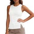 thumbnail image 1 of ZHYou Womens Ribbed Tank Tops Slim Fit Racerback Form Fit Sleeveless Crew Neck Casual Basic Cami Tops, 1 of 7