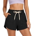 thumbnail image 1 of ZHYou Womens Shorts Drawstring Waist Baggy Fit Lounge Soft Comfy Cotton Blend Casual Shorts with Pockets for Daily Active Use, 1 of 8