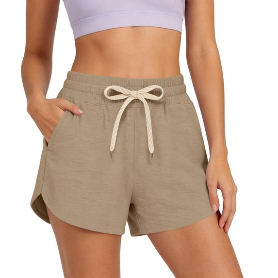 ZHYou Womens Shorts Drawstring Waist Baggy Fit Lounge Soft Comfy Cotton Blend Casual Shorts with Pockets for Daily Active Use
