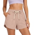 thumbnail image 1 of ZHYou Womens Shorts Drawstring Waist Baggy Fit Lounge Soft Comfy Cotton Blend Casual Shorts with Pockets for Daily Active Use, 1 of 8