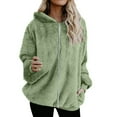 thumbnail image 1 of ZHYou Womens Soft Fleece Hoodies Sweatshirts Zippered V-Neck Pullover Long Sleeve Warm Coats, 1 of 7