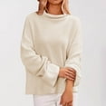 thumbnail image 1 of ZHYou Womens Sweaters Women's Fashionable And Casual Loose Knitted Long Sleeved Round Neck Sweater, 1 of 5