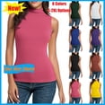 thumbnail image 1 of ZHYou Womens Tank Tops Turtleneck Slim Fit Tummy Control Summer Soft Basic Long Camisole,Hot Pink,Size L, 1 of 9