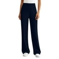 thumbnail image 1 of ZHYou Womens Yoga Pants,High Waisted,Wide Leg,Lounge Wear,Casual Stretch,Pull On Buttom Trousers,Blue,Size S, 1 of 8