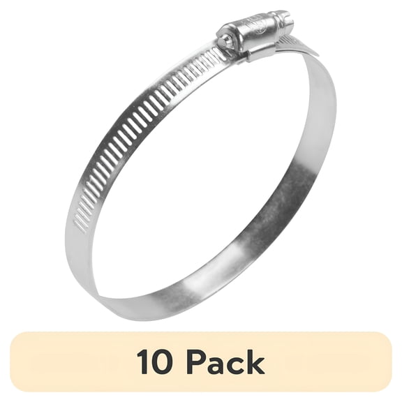 ZHZFKQ (10 Pack) 4-Inch Metal Worm Gear Clamp Hose Clamp Pipe Clamp