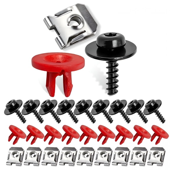 ZHZFKQ 10-Set Engine Splash Shield/Skid Plate Screws,Bolts&Clips Fits Escape 2013-2019,Fusion 2013-2018,F-150 2015-2018,Explorer 2016-2019,Focus 2012-2018,Edge 2015-2018