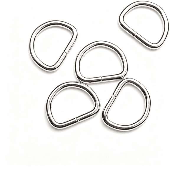 ZHZFKQ 100 Pack 1/2" Dee Rings D-Ring Metal Buckle Strap Sewing Accessories Flq051-E D Ring Hardware