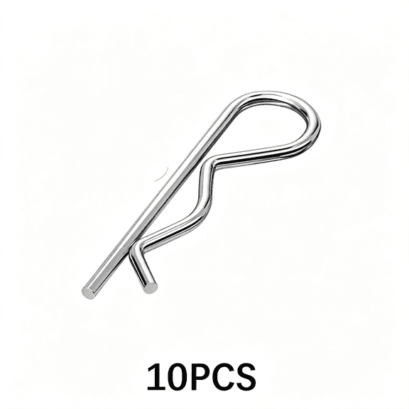 ZHZFKQ 10Pcs Cotter Pins,R Clips Hardware Pins,Spring Fasteners Hitch Pin,For Trailer Locking,Trailer Clamps,Lawn Mowers,Trucks,Mechanics,Heavy Duty R Clips Cotter Pin-M3.0X65Mm