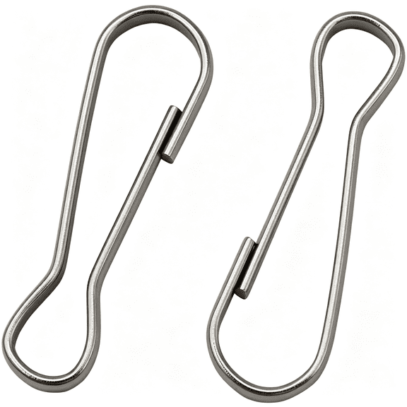 ZHZFKQ 12Pcs Flag Pole Clip Snap Hooks,304 Stainless Steel Spring Hook for Flagpole Accessories,Hanging Bird Feeders,Keychain (Durable Flag Clips for Flagpole,1.58")