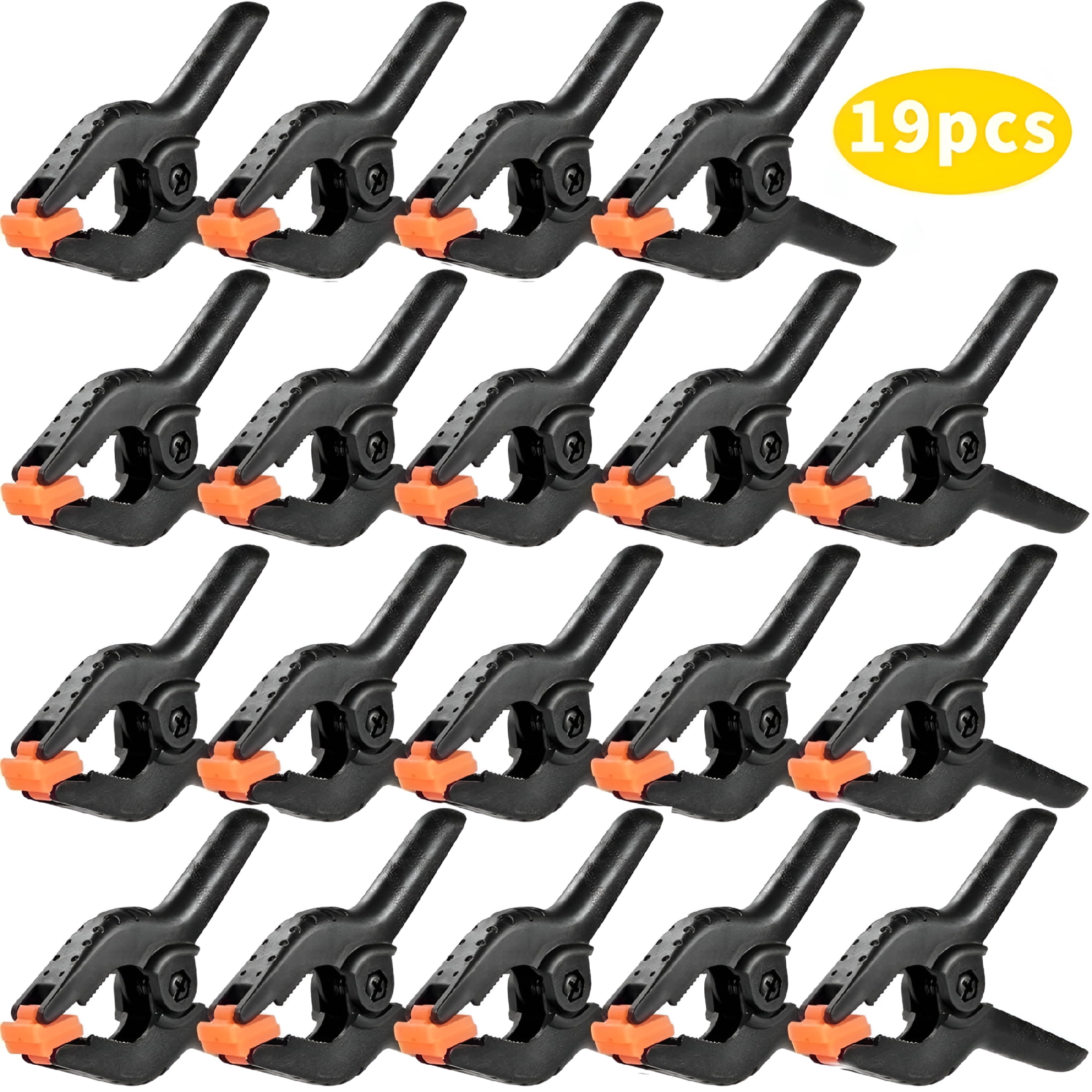 ZHZFKQ 19 Pack Plastic Spring Clamps, 3 inch Small Heavy Duty Clips for ...